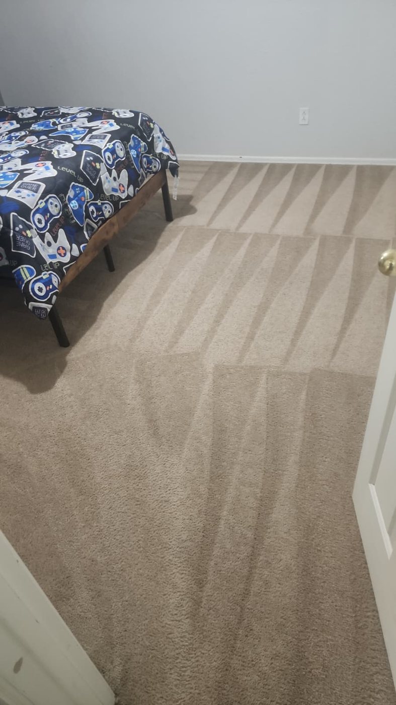 Living area carpet spotless and refreshed after steam extraction